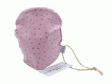 Baby-Beanie/Mütze, rosa Dreiecke, Größe 50
